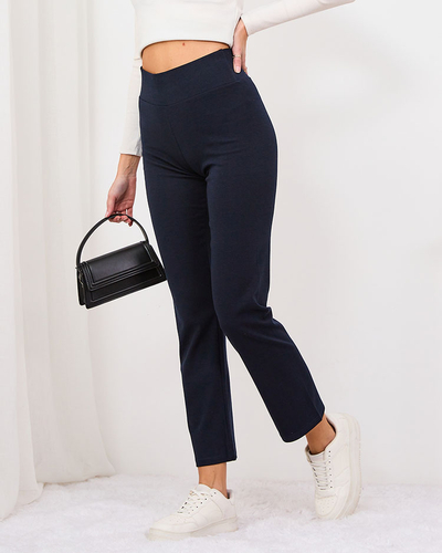 Royalfashion Dámske látkové nohavice námornícka modrá