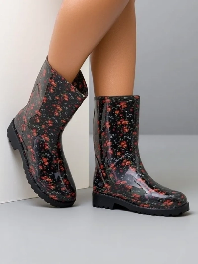 Čierne dámske vysoké čižmy s prackou Alecto- Obuv