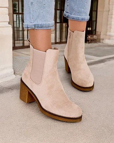 Royalfashion Eco-zamszové dámske čižmy na príspevku Bregianka