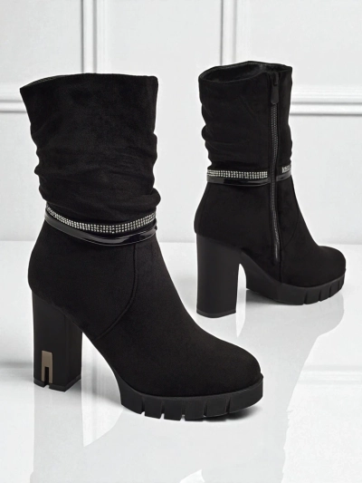 Ženski gležnarji iz eko semiša s peto BrambleDusk