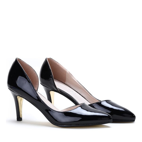 Czarne czółenka na szpilce Kirah - Obuwie