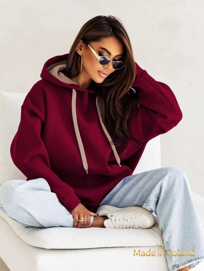 Royalfashion Ženska bluza s kapuco oversize