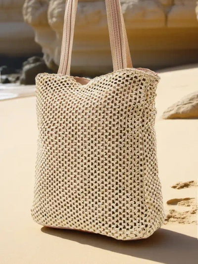 Royalfashion Veľká dámska taška z prírodného materiálu