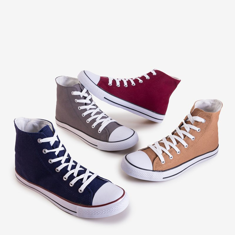 Maroon pánske vysoké tenisky Huliwer - Obuv