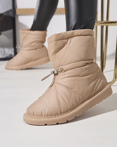 Svetlo hnedé dámske zateplené topánky a'la snow boots Kaliolen - Obuv