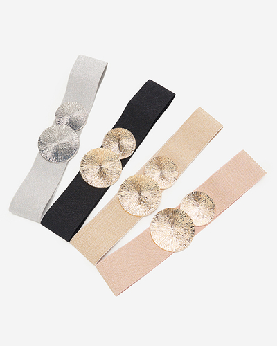 Dámsky zlatý trblietavý široký opasok – doplnky