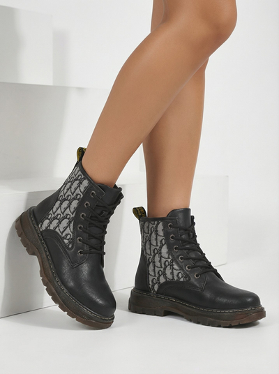 Royalfashion Dámske členkové topánky s potlačou Efrioz