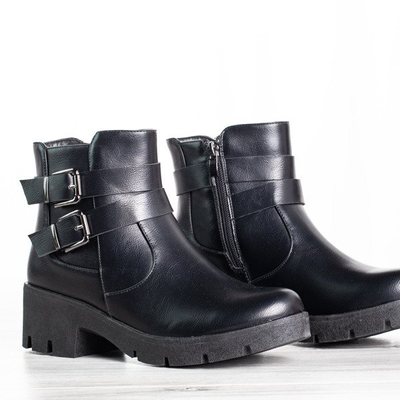 Čierne ploché členkové topánky Deb - Obuv