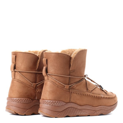Brązowe śniegowce Lara - Obuwie