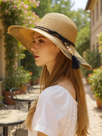 Royalfashion Dámsky slamený klobúk Rionnav