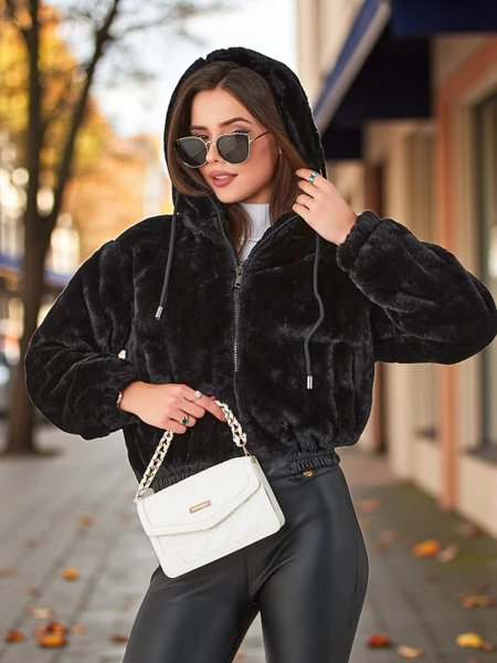 Royalfashion Dámska bunda vyrobená z umelého kožušiny