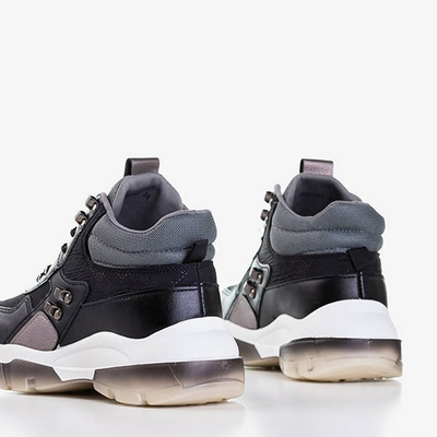 Kirston Black High-Top Trainers - Obuv