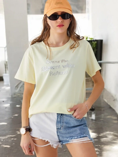 Royalfashion Dámske bavlnené tričko Užite si okamih s Refresh