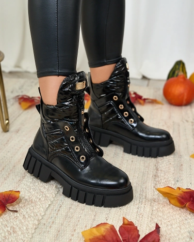 Royalfashion Dámske čižmy v čiernej farbe Selilka