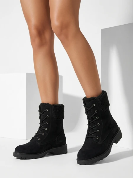 Eko semiš vezani ženski gležnarji Trevolla