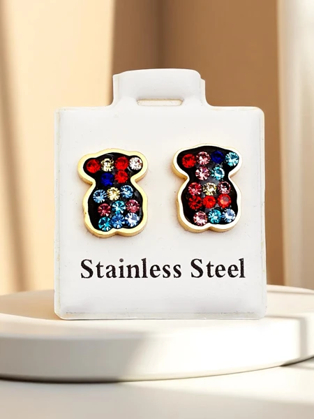 Royalfashion Dámske náušnice v tvare medvedíka