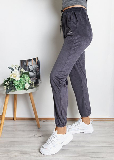 Šedé manšestrové tepláky - Oblečenie