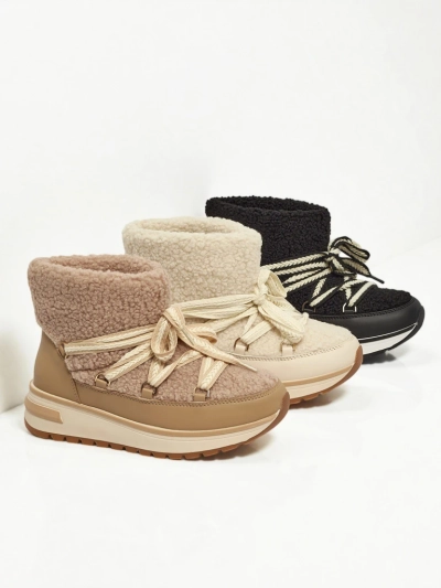 Ženski škornji a'la za sneg s krznom Verruna