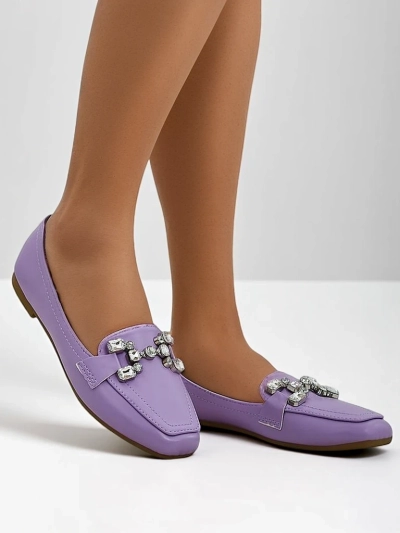 Royalfashion Dámske loafers s rhinestones Lecilla