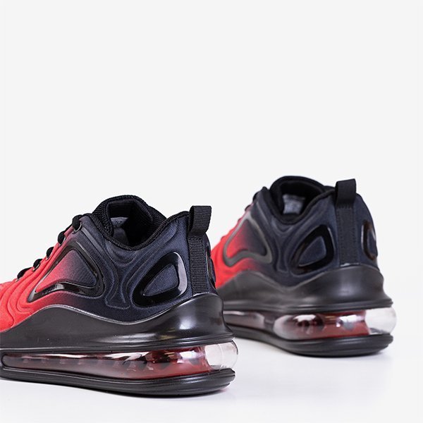 Čierna a červená pánska športová obuv s priehľadnou podrážkou Aierda - Obuv