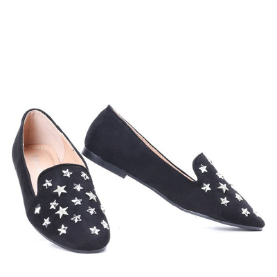 Czarne mokasyny z gwiazdkami Shimmer- Obuwie