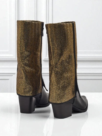 Ženski gležnarji iz eko usnja s peto in okrasnim zgornjim delom Virelia