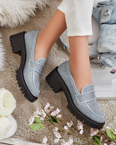 Royalfashion Dámske mokasíny so zirkónmi Epolls