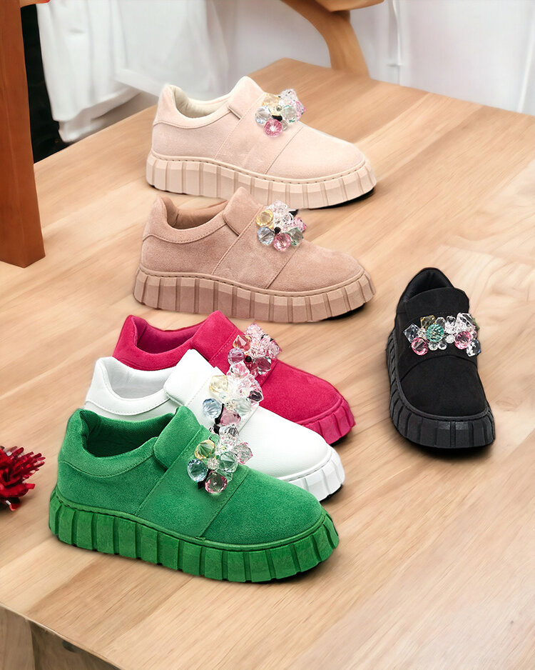 Royalfashion Športové poltopánky s farebnými kamienkami Resinello