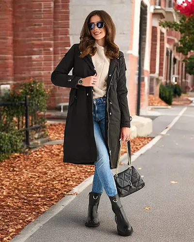 Royalfashion Dlhý dámsky kabát