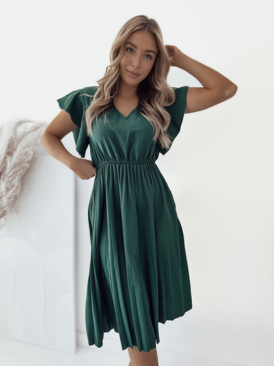 Royalfashion Dámske plisované midi šaty