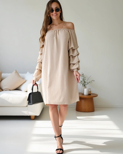 Royalfashion Hladké dámske šaty a'la španielske s volánmi