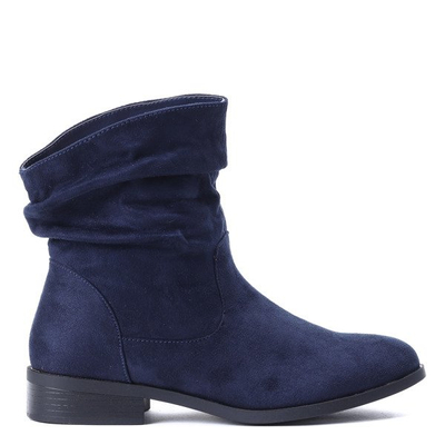 Granatowe botki Peggy- Obuwie