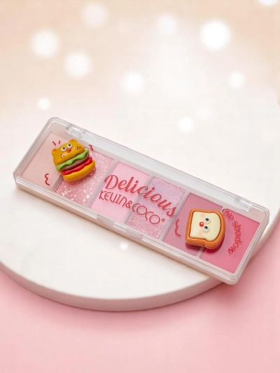 Kevin&Coco Paleta 6 očných tieňov s trblietkami Delicious