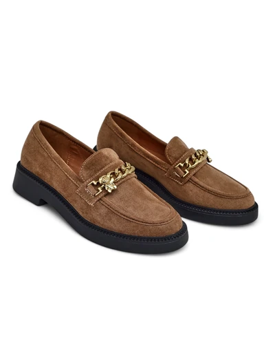 Royalfashion Dámske loafers s zlatým reťazcom Porrot