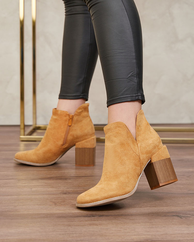 Royalfashion Camel dámske čižmy Ricteas