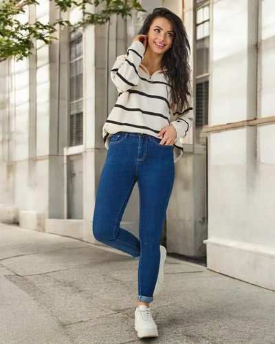 Royalfashion Bavlnené dámske úzke džínsy