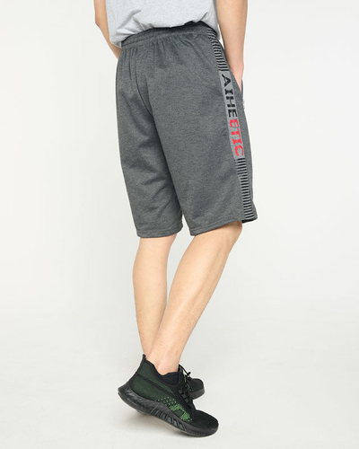 Pánske tmavosivé látkové šortky - Oblečenie