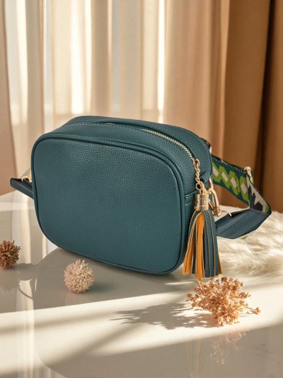 Royalfashion Mala ženska torbica iz eko usnja s pisanim pasom Kovi Lace