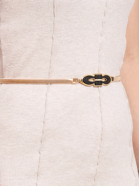 Ženski zlati kovinski pas Callista – eleganca v italijanskem slogu