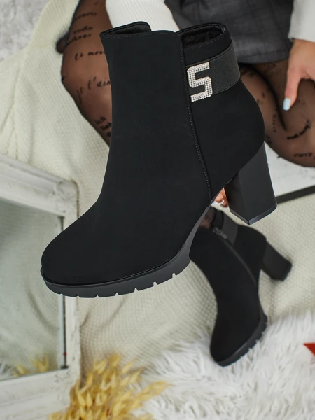 Ženski gležnarji iz eko usnja s peto Mireliq