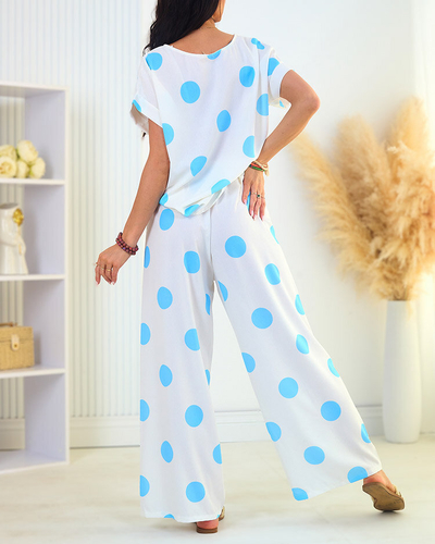 Royalfashion Modro-biely dámsky hrachový komplet