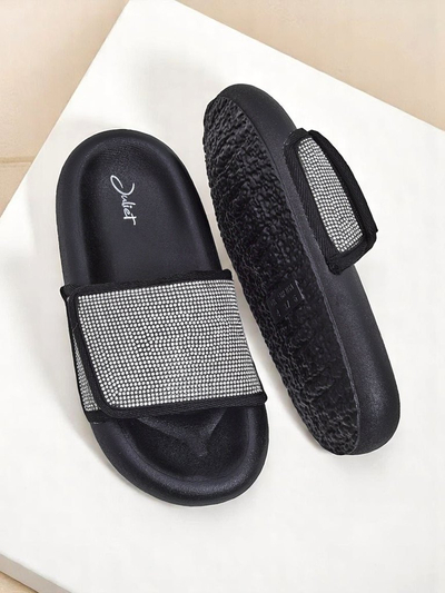 Royalfashion Ženski natikači s ploskim podplatom Sparkle Step