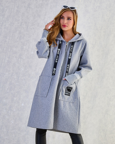 Royalfashion Dámska bunda a'la kabát po kolená