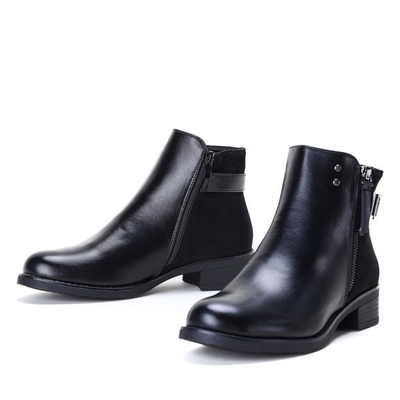 Czarne sztyblety na płaskim obcasie Addison - Obuwie