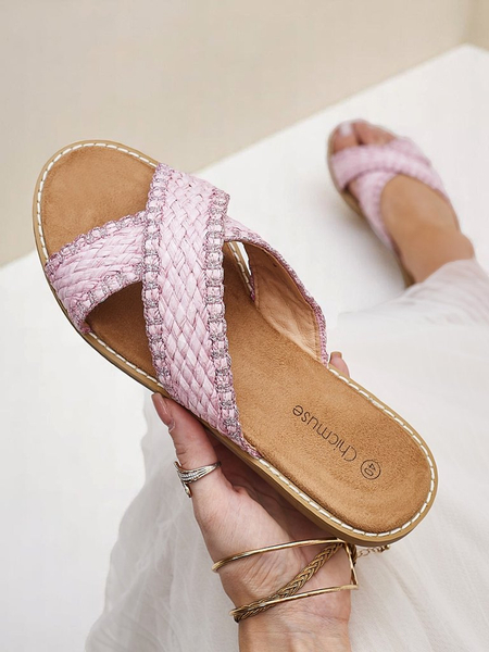 Royalfashion Dámske sandále s pletenými popruhmi Bornes