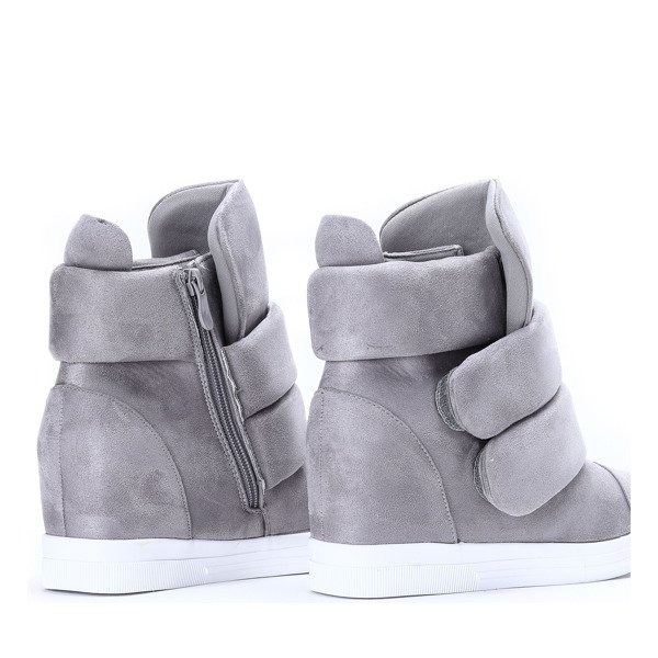 Sivé tenisky s krytým klinom Oh Little Girl - Obuv