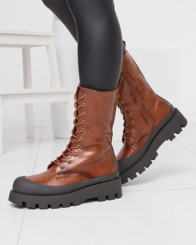 OUTLET Hnedé dámske nezateplené čižmy Lidika - Obuv