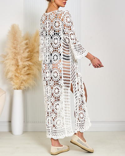 Royalfashion Dámsky čipkovaný plážový prehoz