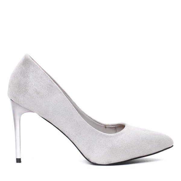 Szare czółenka na szpilce Melia- Obuwie