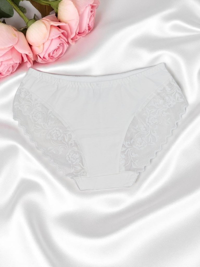 Royalfashion Dámske bavlnené nohavičky s čipkou Pure Lace